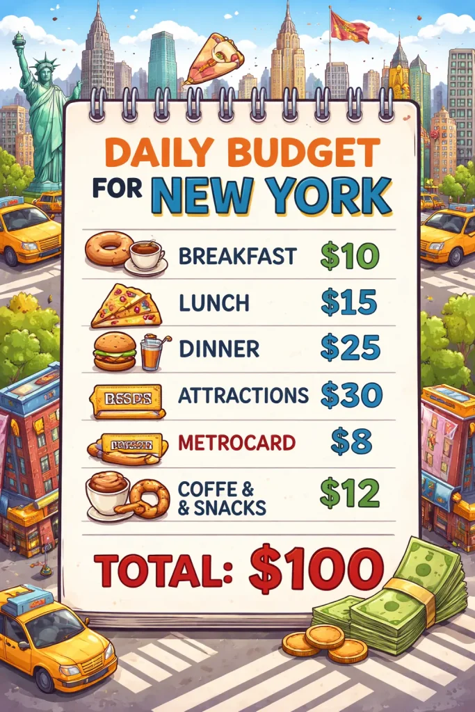 daily budget for New York