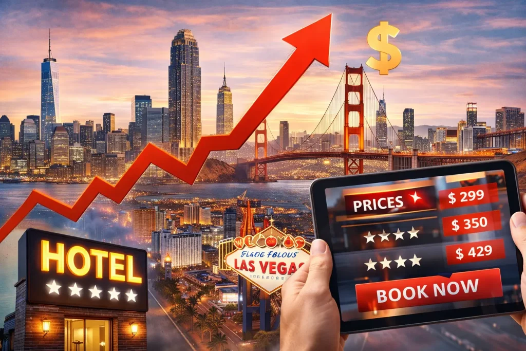 increase in hotel prices in us