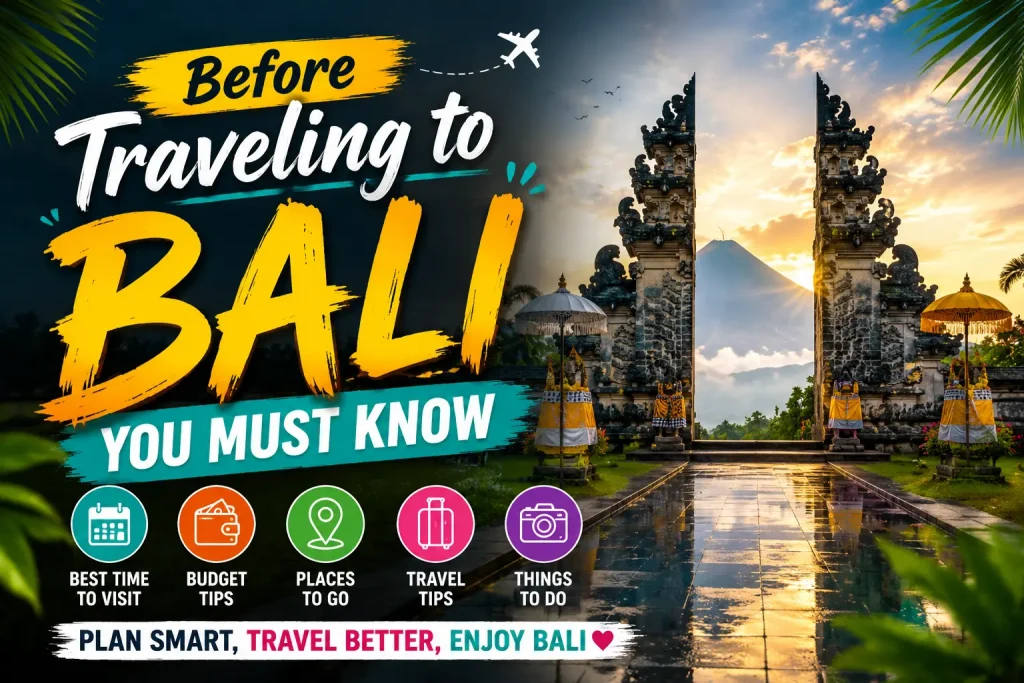 Before traveling to Bali