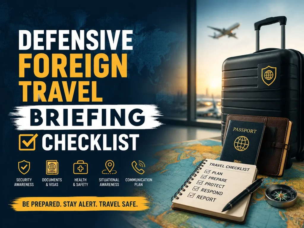 Defensive Foreign Travel Briefing Checklist