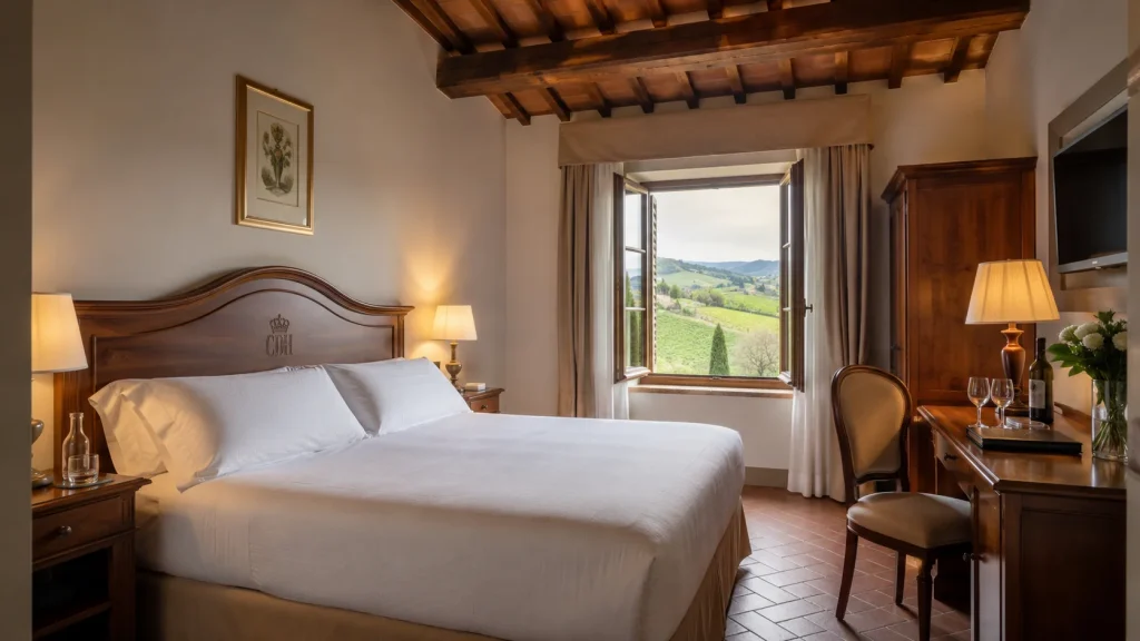 CDH Hotel Radda room with comfortable Tuscan countryside atmosphere