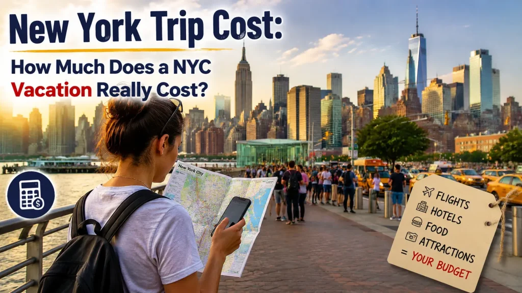 New York City skyline showing the cost planning experience for a NYC vacation