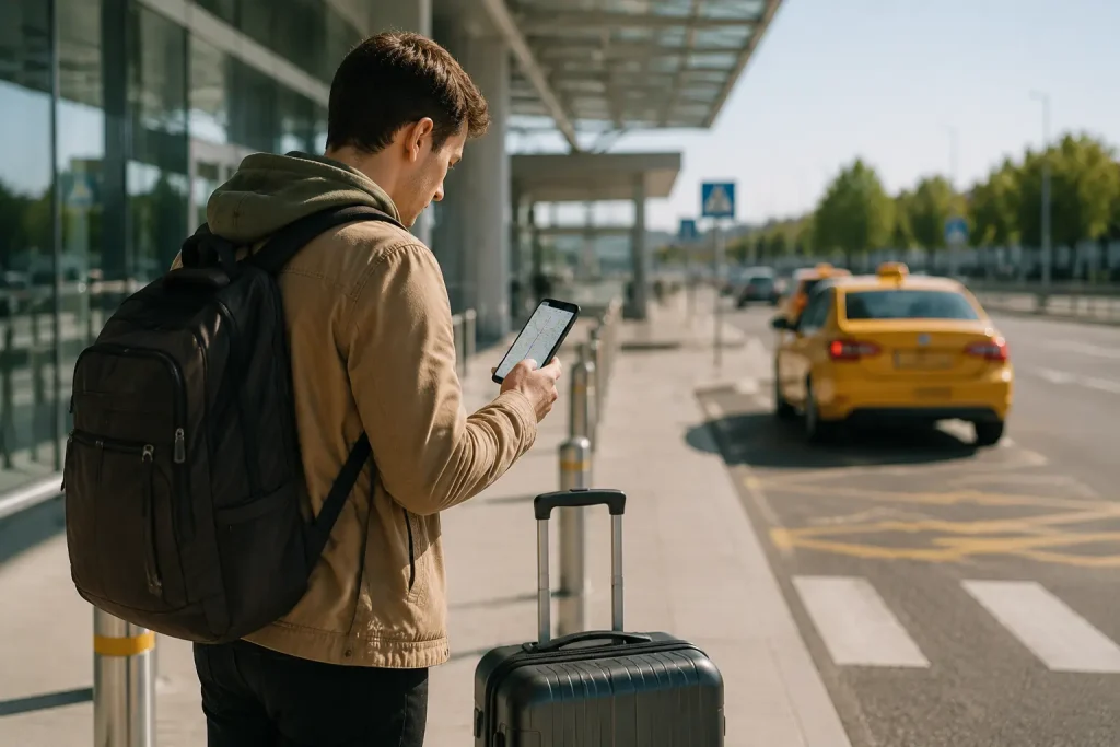 checking-route-to-airport-before-flight