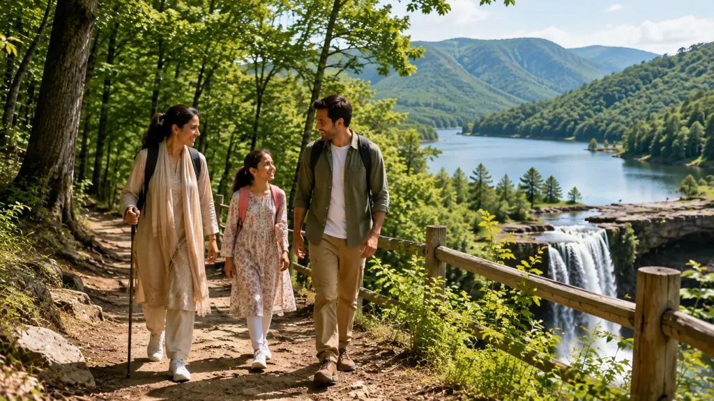 Fourth grader visiting New York State Parks for free