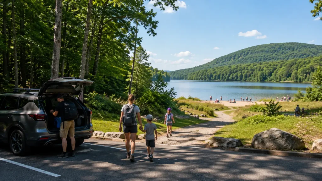 New York State Park with beach hiking and outdoor recreation areas