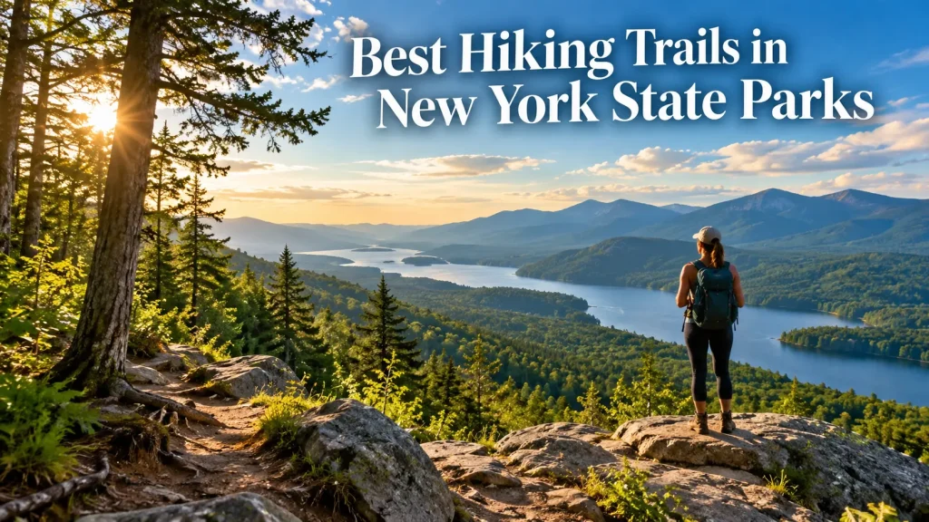 Best hiking trails in New York State Parks with scenic forests, mountains, and outdoor views