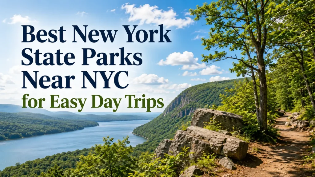 Best New York State Parks Near NYC for Easy Day Trips with scenic trails, lakes, and nature views