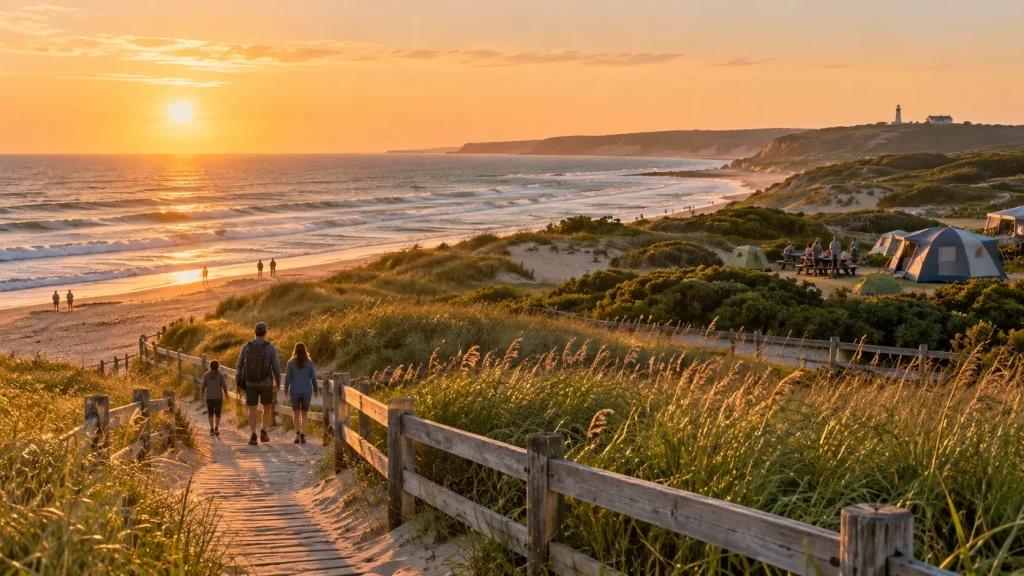 Hither Hills State Park beach near Montauk New York with ocean views