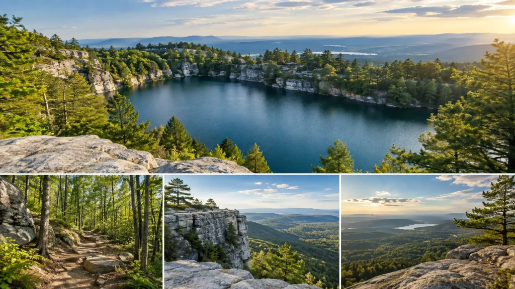 Minnewaska State Park Preserve hiking trails with lakes and scenic views